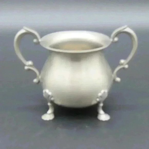 Vintage Empire Pewter Sugar Bowl Vase Bowl Dish - Picture 2 of 6